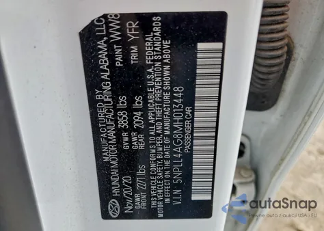 2021 Hyundai Elantra Se из США, поврежденный, VIN 5NPLL4AG8MH013448